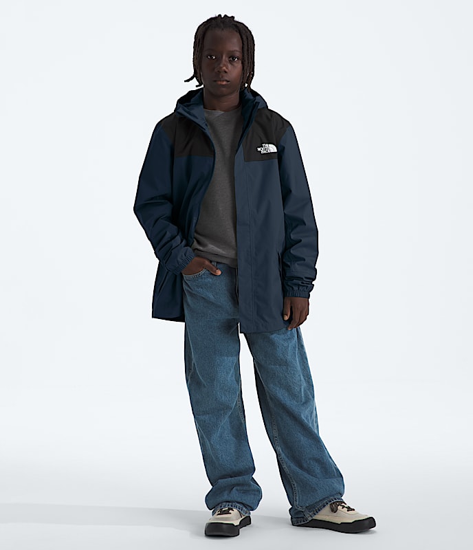 Boys Antora Rain Jacket TNF Summit Navy HERO2