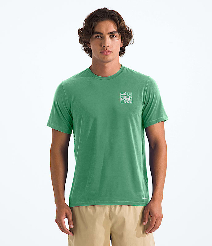 Mens Adventure Sunrise Hike ShortSleeve Tee TNF Main