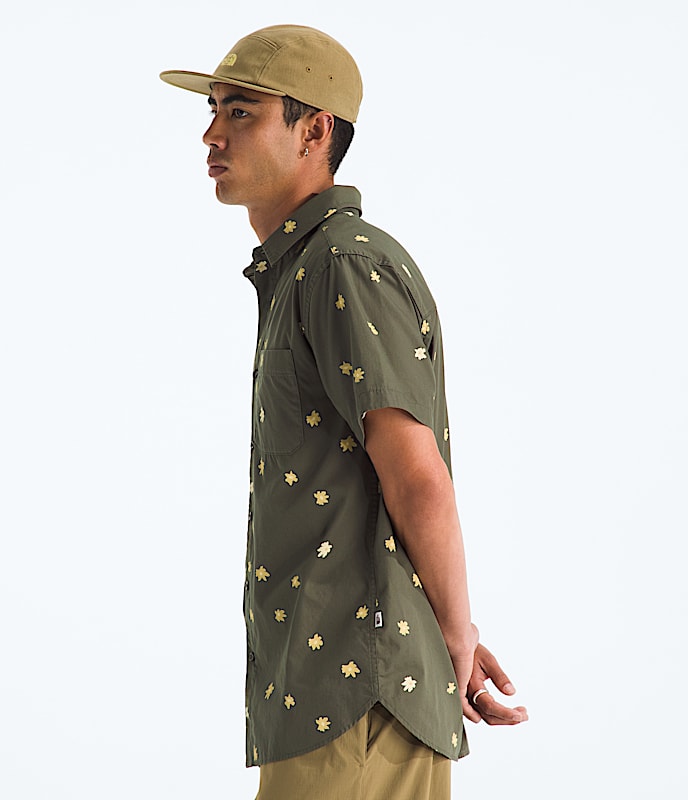 Mens ShortSleeve Baytrail Pattern Shirt TNF MODEL34