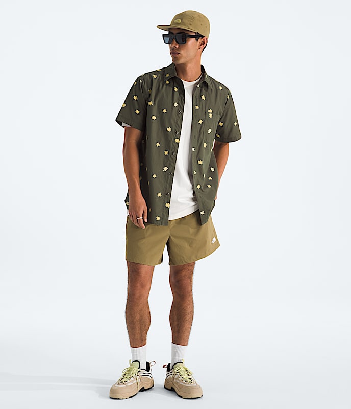 Mens ShortSleeve Baytrail Pattern Shirt TNF HERO2