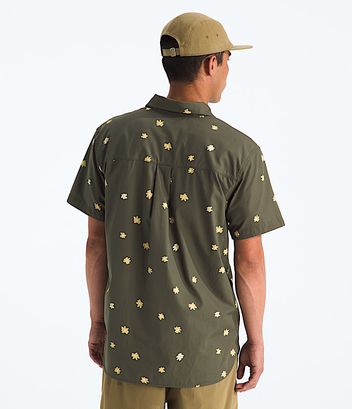 Mens ShortSleeve Baytrail Pattern Shirt TNF BACK