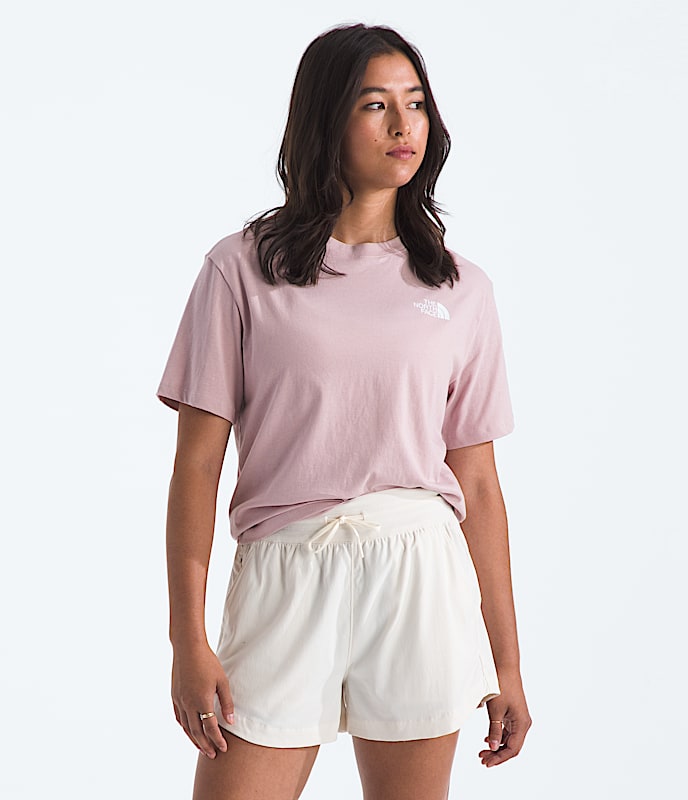 Womens Wildflower Relaxed ShortSleeve Tee TNF BACK