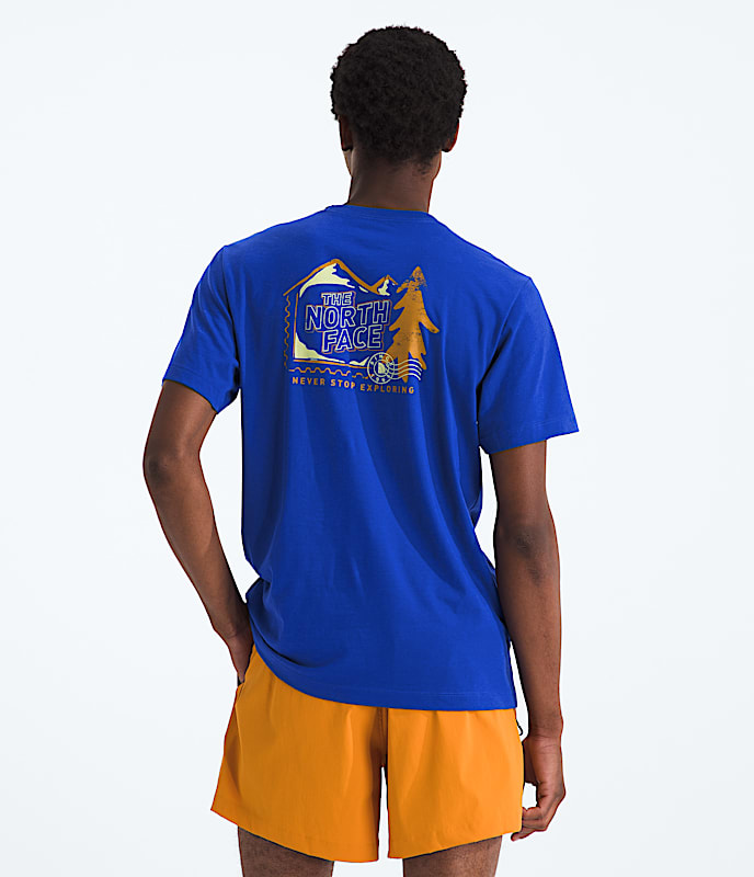 Mens Mountain Stamps Regular ShortSleeve Tee TNF Main