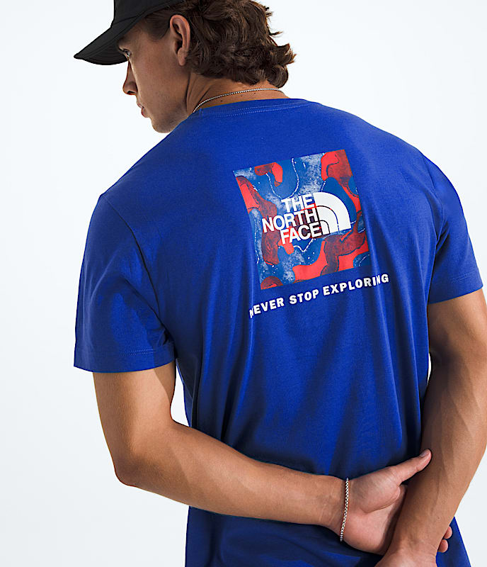 Men’s Red, White, & Blue Regular Short-Sleeve Tee