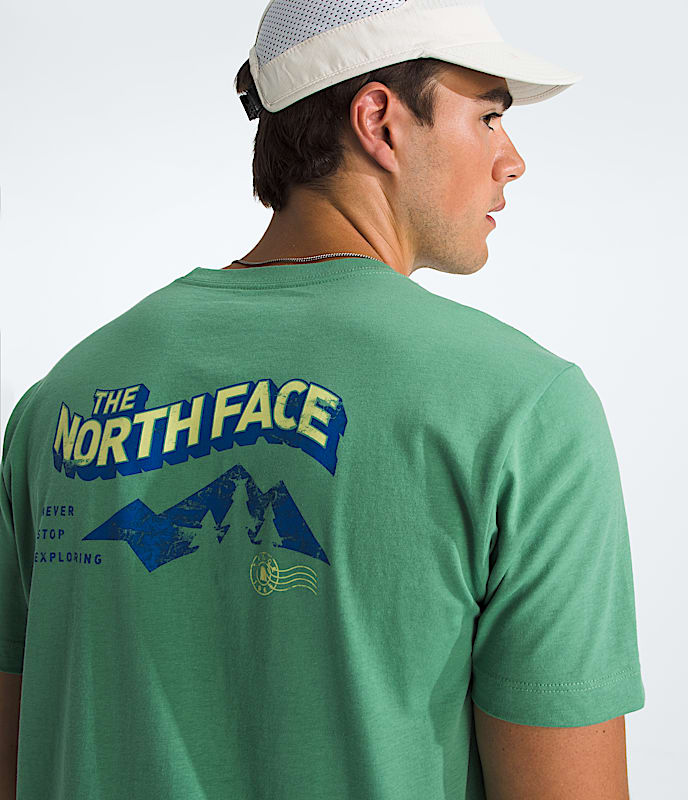Mens Explore Postcard Regular ShortSleeve Tee TNF HERO2