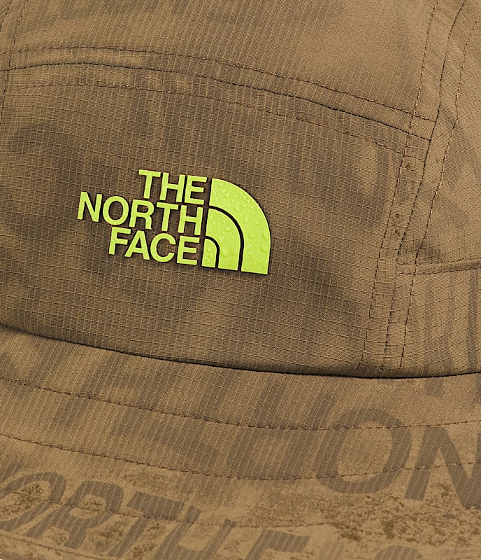 Kids Class V Brimmer Hat TNF Cedar Logo Weather Topo Phantom Print ALT1