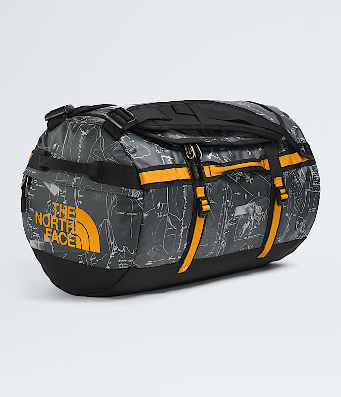 Base Camp DuffelS TNF Anthracite Grey Conrad Topos PrintSummit Gold FRONT34