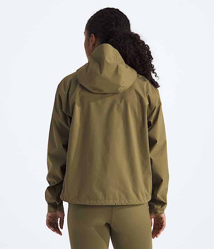 Womens Voyage Rain 3L Hooded Jacket TNF BACK