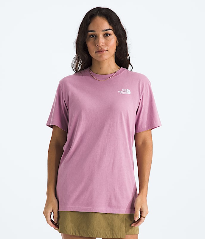 Womens Glacier Drift Relaxed ShortSleeve Tee TNF BACK