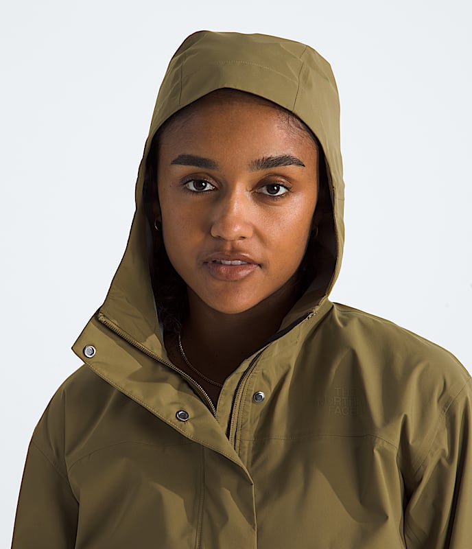 Womens Voyage Rain 3L Hooded Jacket TNF MODELHOOD2