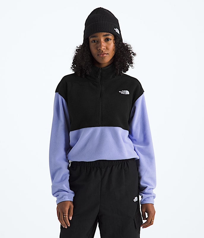 Manteau court Glacier  demiglissire en molleton pour femmes TNF HERO