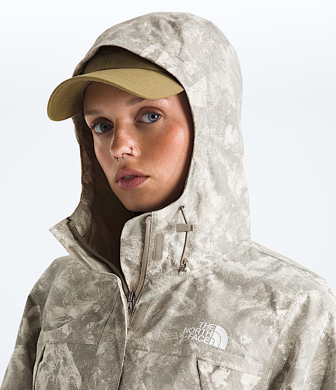 Womens Antora Rain JacketPrint TNF MODELHOOD2