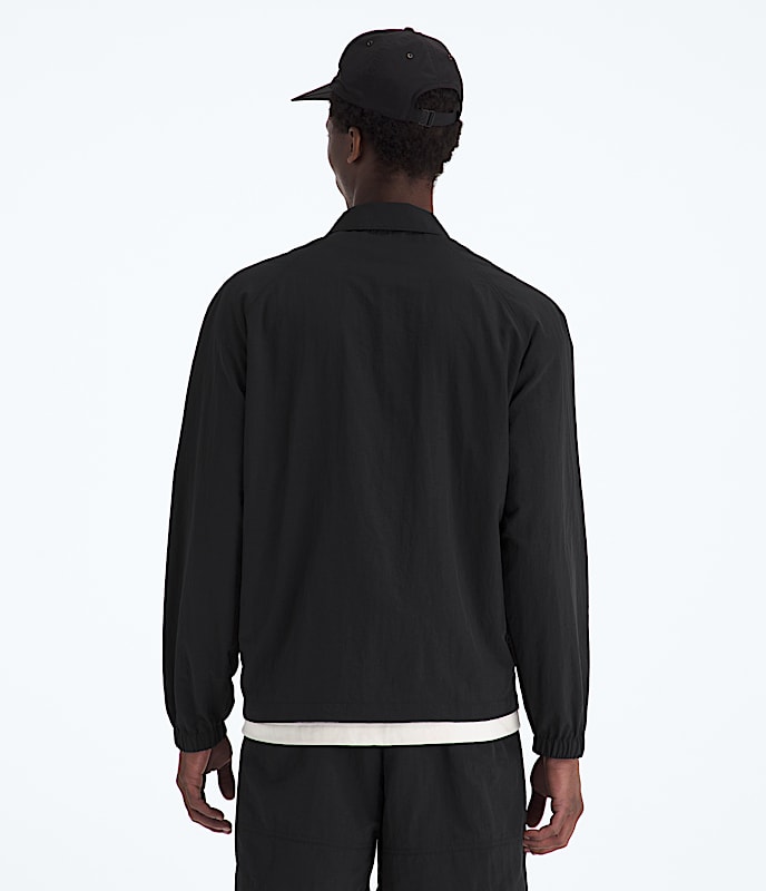 Mens TNF Red Box Nylon LongSleeve Shirt TNF BACK