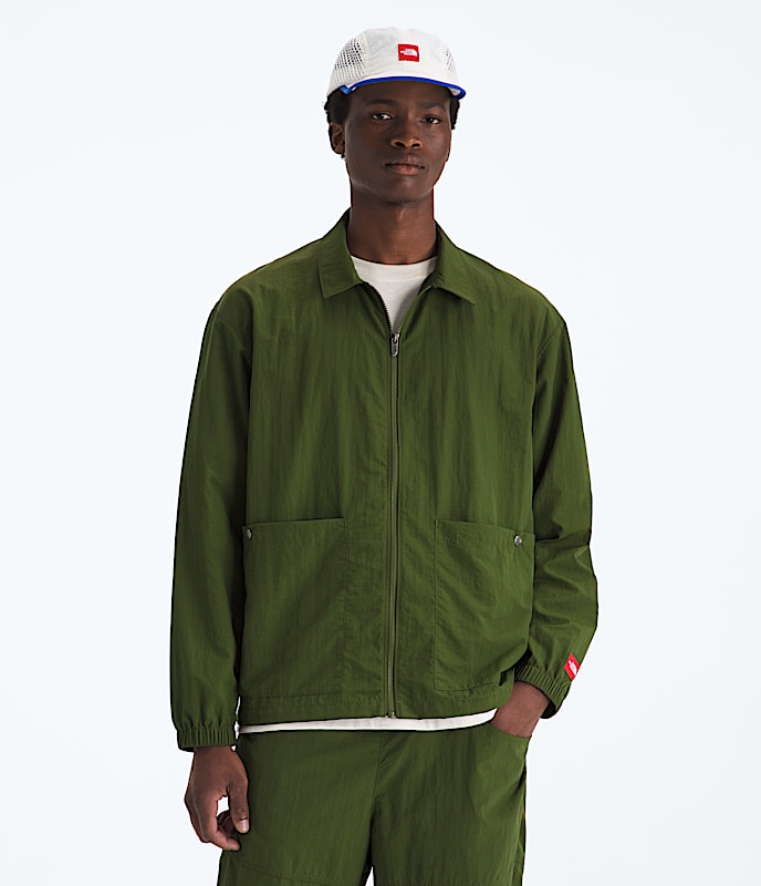 Men’s TNF™ Red Box Nylon Long-Sleeve Shirt - 1