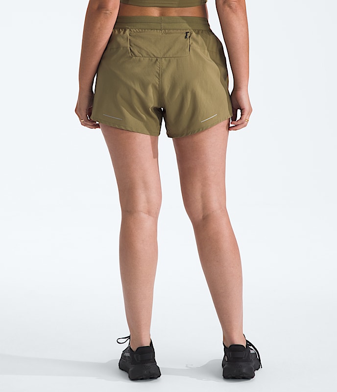 Womens Lightbright 4 Shorts TNF BACK