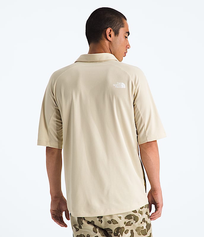 Mens LIGHTRANGE Packable ShortSleeve Polo TNF BACK