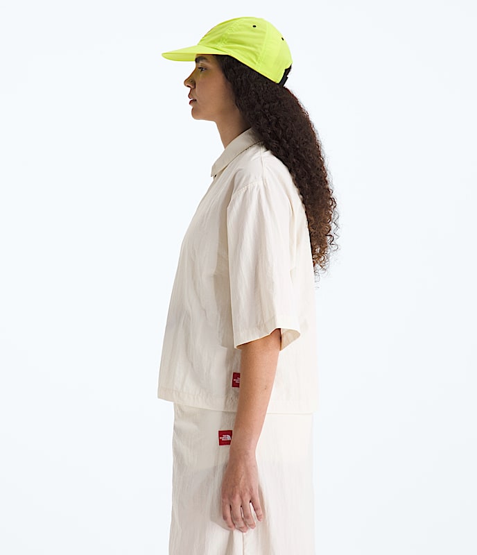 Womens TNF Red Box Nylon ShortSleeve Shirt TNF MODEL34