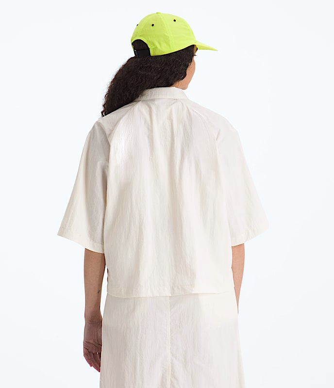 Womens TNF Red Box Nylon ShortSleeve Shirt TNF BACK