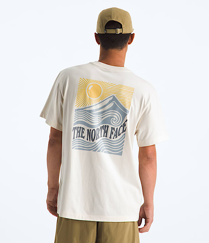 Tshirt imprim  manches courtes dcontract Mountain Escape pour hommes TNF HERO