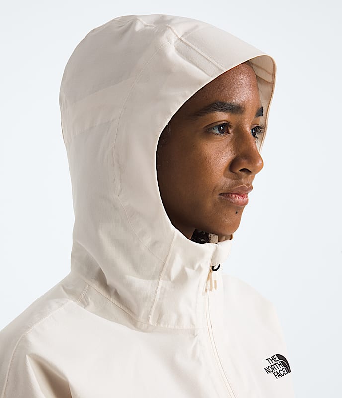 Womens Quest Cropped Rain Jacket TNF MODELHOOD2