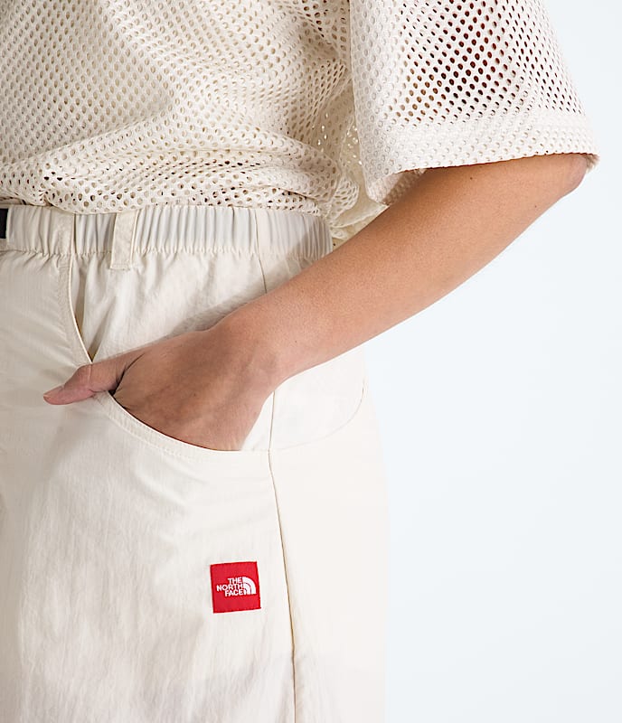 Womens TNF Red Box Nylon Belted Skirt TNF ALT1