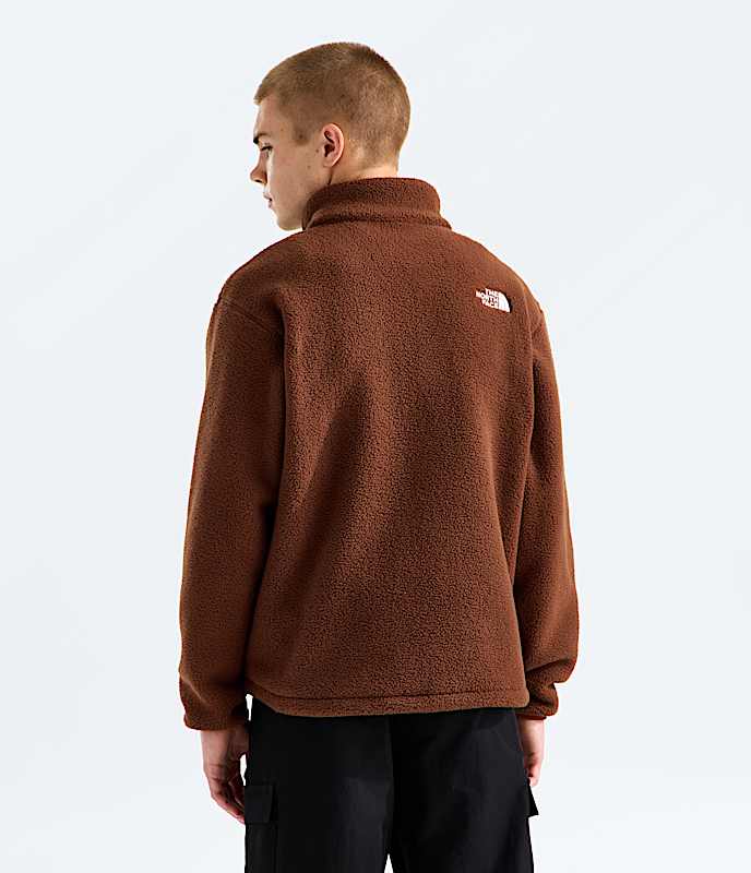 Mens TNF Fleeski Zip Pullover TNF BACK