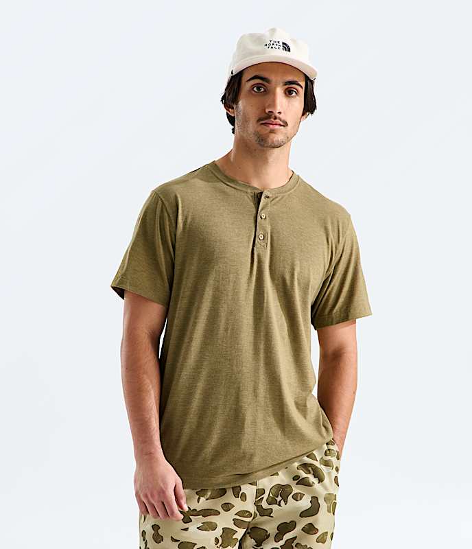 Mens TriBlend ShortSleeve Henley TNF Main