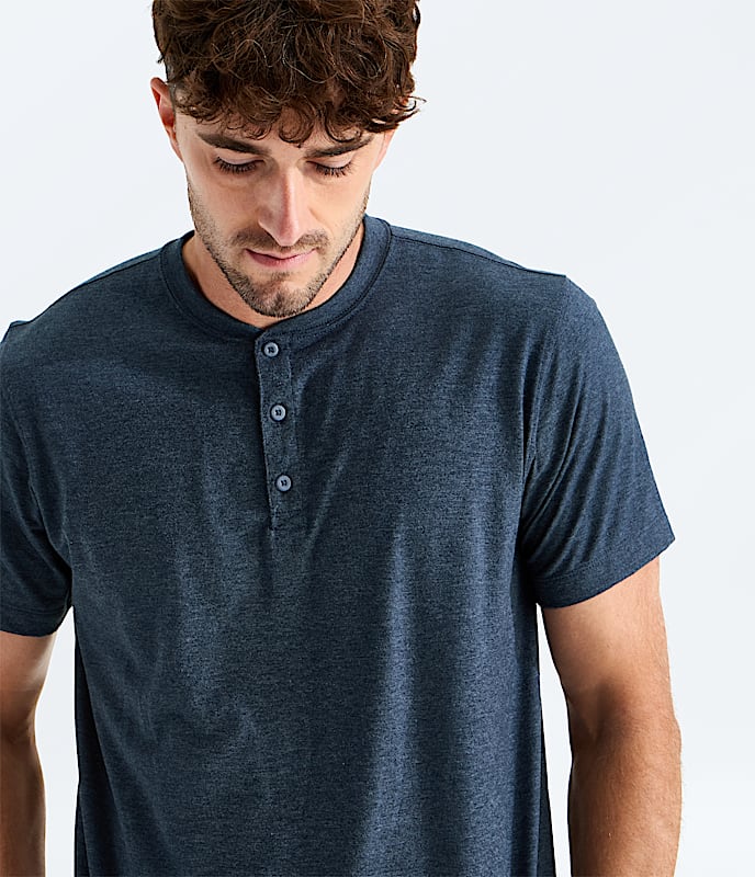 Men’s Tri-Blend Short-Sleeve Henley
