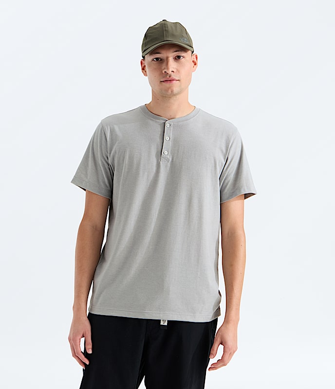 Mens TriBlend ShortSleeve Henley TNF HERO