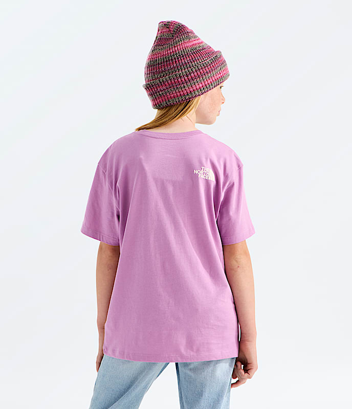 Girls Chalbi Relaxed ShortSleeve TeeGraphic TNF BACK