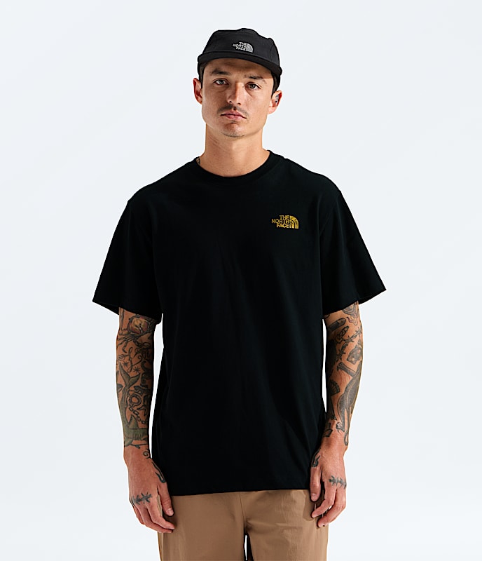 Mens Pitch A Tent Relaxed ShortSleeve Tee TNF BACK