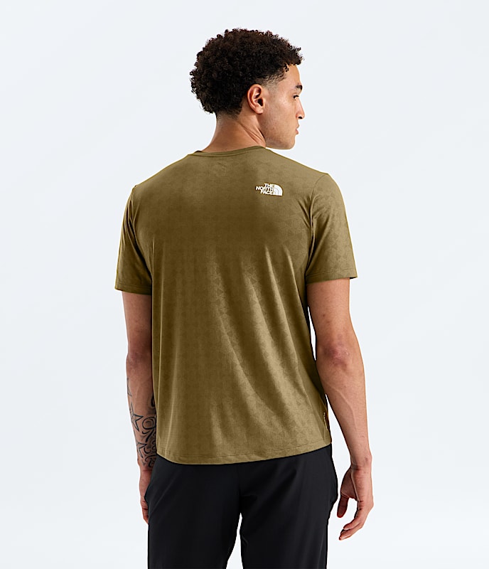 Mens 247 Pentadome Embossed Reg ShortSleeve Tee TNF BACK