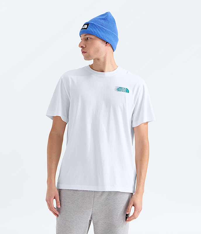 Mens Retro Trail Relaxed ShortSleeve TeeGraphic TNF BACK