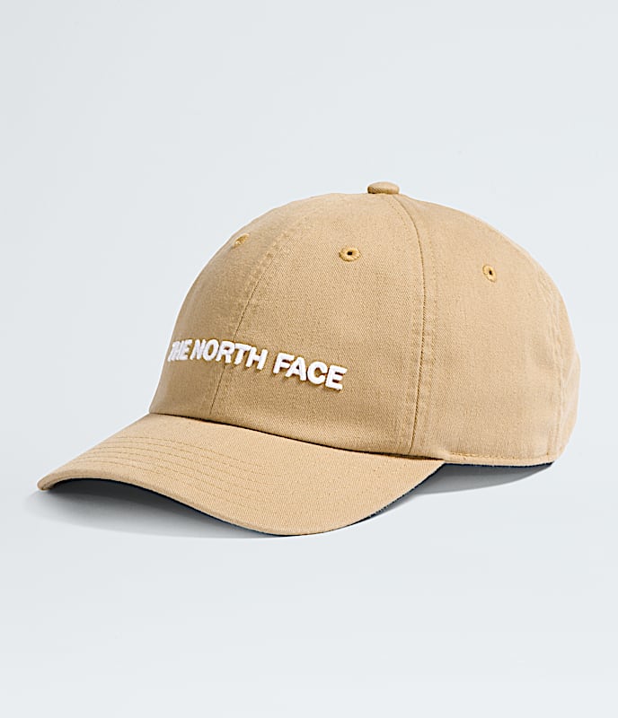 Roomy Norm Hat TNF Washed Khaki StoneHorizontal Logo HERO
