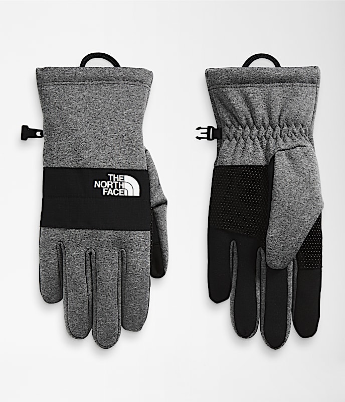 Mens Sierra Etip Gloves TNF TNF Medium Grey Heather HERO