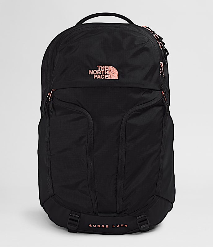 Womens Surge Luxe Backpack TNF TNF BlackBurnt Coral HERO