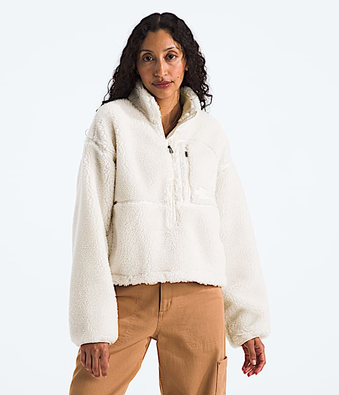 Womens Extreme Pile 2 Pullover TNF White Dune Main