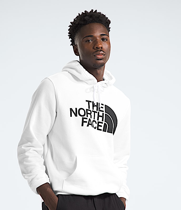 Mens Half Dome Pullover Hoodie TNF TNF WhiteTNF Black Main