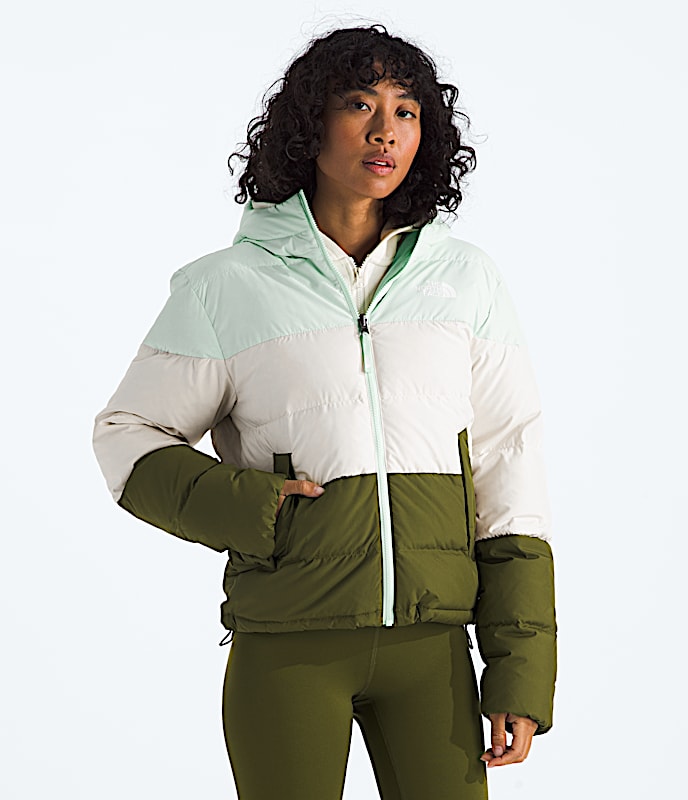 Womens Frost Fall Hooded Jacket TNF Vert ple HERO