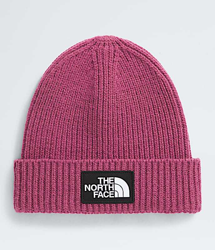 Kids TNF Box Logo Cuffed Beanie TNF Cyber Berry HERO