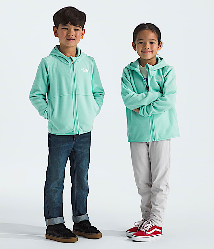Kids Glacier FullZip Hoodie TNF Bright Foam HERO