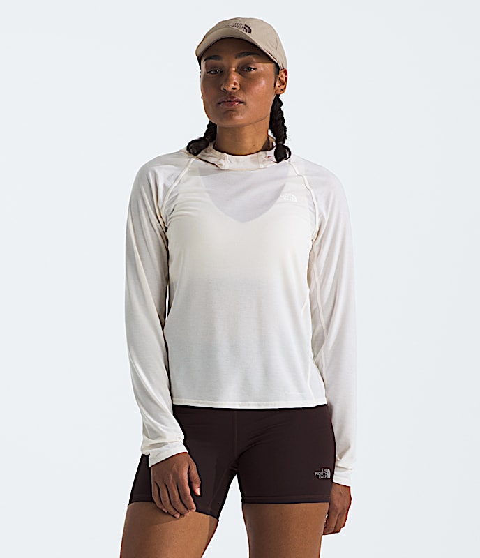 Womens Adventure Sun Hoodie TNF White Dune Main
