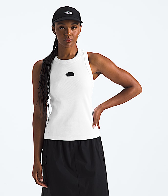 Womens Slim Rib Tank TNF TNF White Main