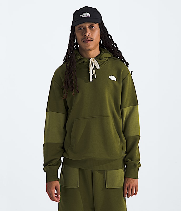 Mens Terry Relaxed Hoodie TNF Forest Olive Main