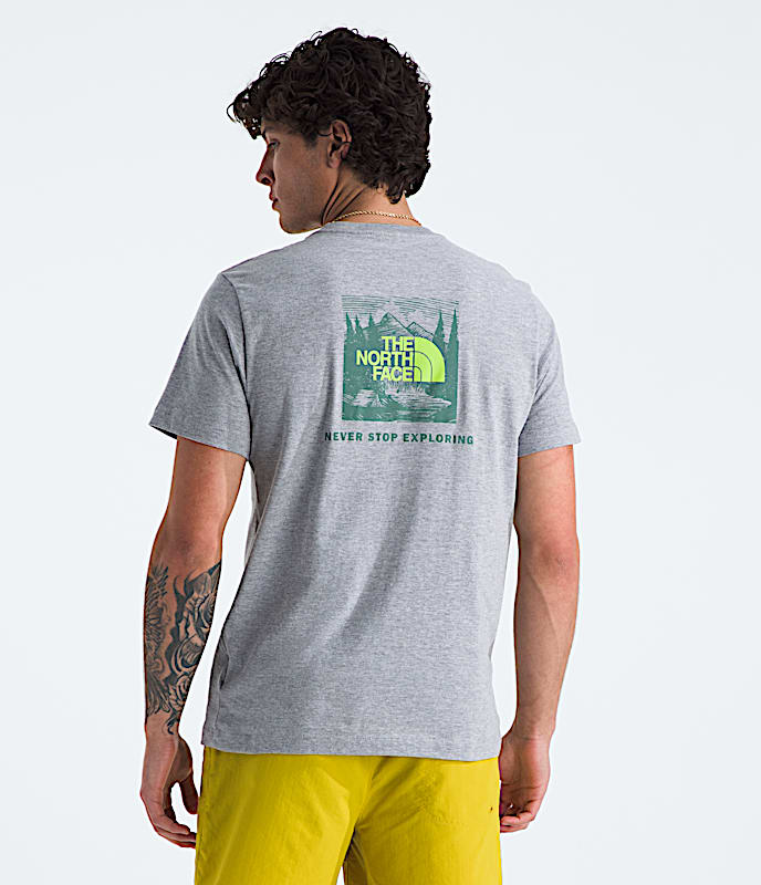 Mens Short Sleeve Core Celebration Box NSE Tee TNF TNF Pale Grey Heather Main