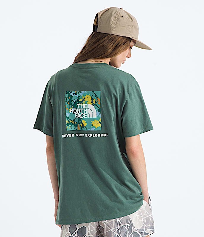 Womens ShortSleeve Core Flower Power Box NSE Tee TNF Duck Green Main