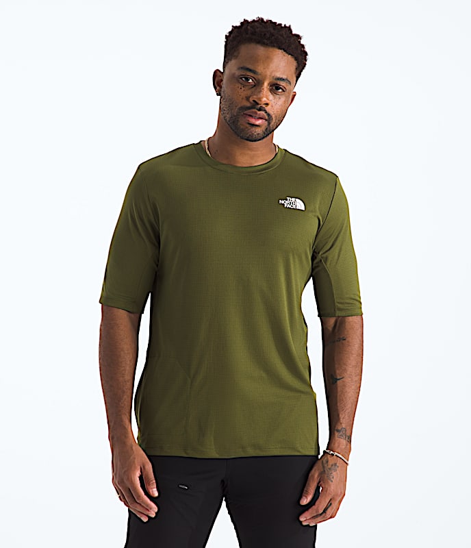 Mens LIGHTRANGE Packable ShortSleeve Tee TNF Forest Olive Main