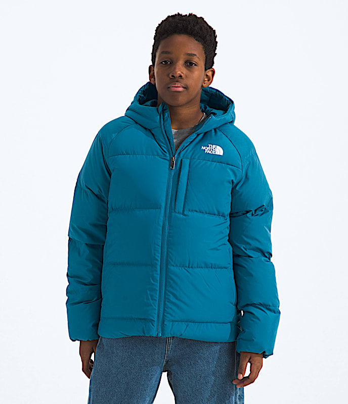 Boys North Down Hooded Jacket TNF Dusk Blue Main