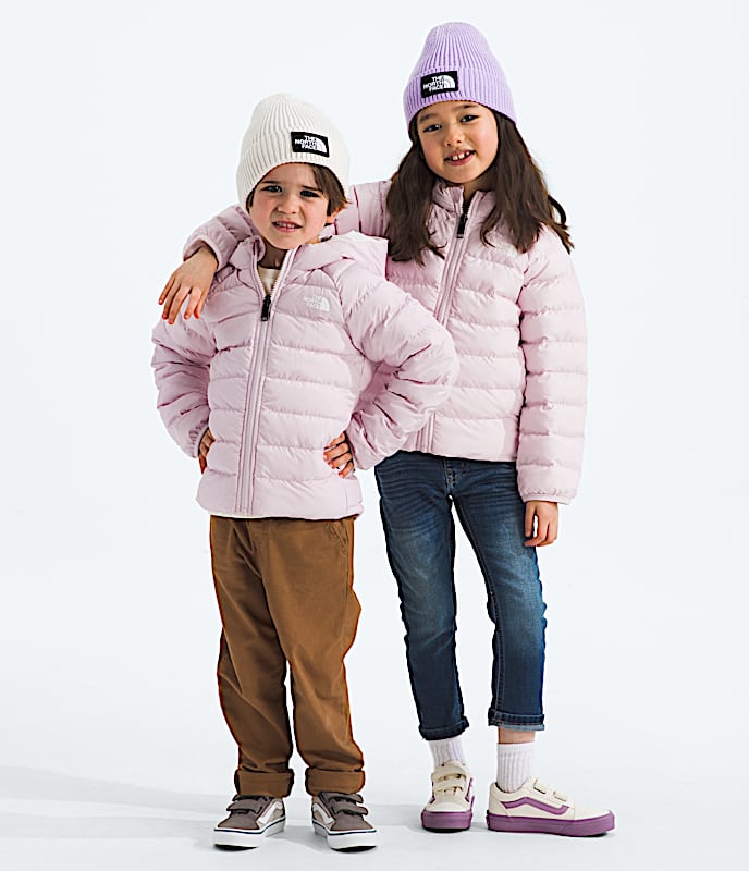 Kids Reversible Perrito Hooded Jacket TNF Pale Blossom Main