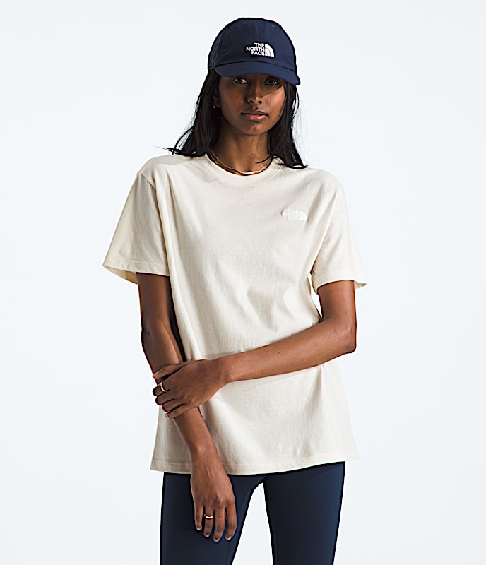 Womens Evolution Simple Dome Relaxed ShortSleeve Tee TNF White Dune Main
